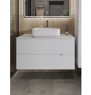 Orange Line Li-100TuwMDF+B05-500W тумба с раковиной подвесная 100 см, белый