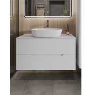 Orange Line Li-100TuwMDF+B08-500W тумба с раковиной подвесная 100 см, белый