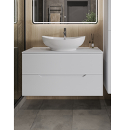 Orange Line Li-100TuwMDF+B08-585W тумба с раковиной подвесная 100 см, белый