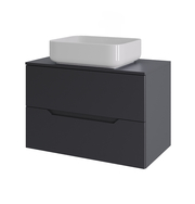 Orange Line Li-70TugMDF+B05-500W тумба с раковиной подвесная 70 см, графит/белый