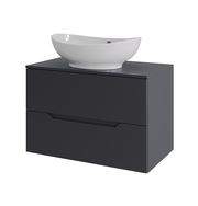 Orange Line Li-70TugMDF+B08-585w тумба с раковиной подвесная 70 см, графит/белый