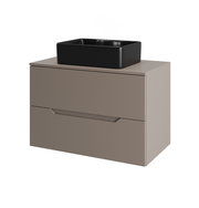 Orange Line Li-70TuLMDF+B01-475MB тумба с раковиной подвесная 70 см, латте/черный