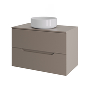 Orange Line Li-70TuLMDF+B09-360W тумба с раковиной подвесная 70 см, латте/белый