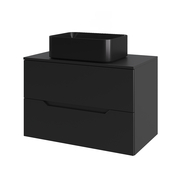 Orange Line Li-70TubMDF+B02-460MB тумба с раковиной подвесная 70 см, черный