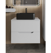 Orange Line Li-70TuwMDF+B02-460MB тумба с раковиной подвесная 70 см, белый/черный