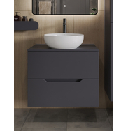 Orange Line Li-70TugMDF+B07-420W тумба с раковиной подвесная 70 см, графит/белый