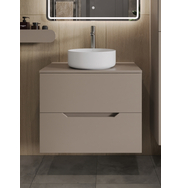 Orange Line Li-70TuLMDF+B09-360W тумба с раковиной подвесная 70 см, латте/белый