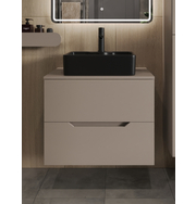 Orange Line Li-70TuLMDF+B01-475MB тумба с раковиной подвесная 70 см, латте/черный