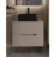 Orange Line Li-70TuLMDF+B02-460MB тумба с раковиной подвесная 70 см, латте/черный