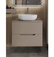 Orange Line Li-70TuLMDF+B05-480W тумба с раковиной подвесная 70 см, латте/белый