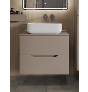 Orange Line Li-70TuLMDF+B05-500W тумба с раковиной подвесная 70 см, латте/белый