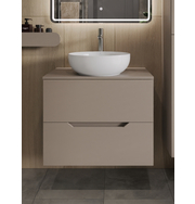 Orange Line Li-70TuLMDF+B07-420W тумба с раковиной подвесная 70 см, латте/белый