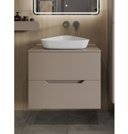 Orange Line Li-70TuLMDF+B07-500W тумба с раковиной подвесная 70 см, латте/белый