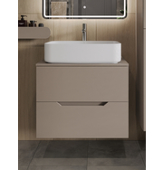 Orange Line Li-70TuLMDF+B07-600W тумба с раковиной подвесная 70 см, латте/белый