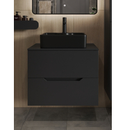 Orange Line Li-70TubMDF+B01-475MB тумба с раковиной подвесная 70 см, черный