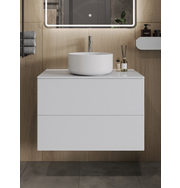 Orange Otto Ot-75TuMDF+B07-345W тумба с раковиной подвесная 75 см, белый глянец