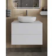 Orange Otto Ot-75TuMDF+B05-480W тумба с раковиной подвесная 75 см, белый глянец