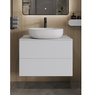 Orange Otto Ot-75TuMDF+B05-520W тумба с раковиной подвесная 75 см, белый глянец