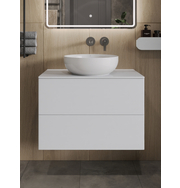 Orange Otto Ot-75TuMDF+B07-420W тумба с раковиной подвесная 75 см, белый глянец