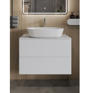 Orange Otto Ot-75TuMDF+B08-500W тумба с раковиной подвесная 75 см, белый глянец