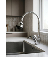 OneLife P11-004cr полимерный смеситель для кухни с гибким изливом, хром